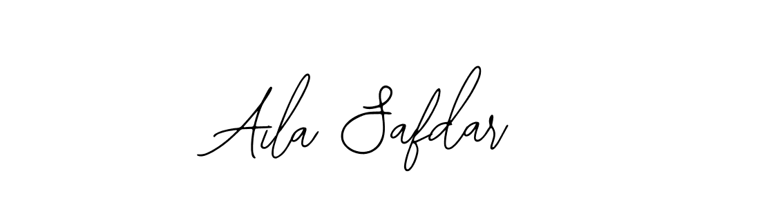 How to make Aila Safdar name signature. Use Bearetta-2O07w style for creating short signs online. This is the latest handwritten sign. Aila Safdar signature style 12 images and pictures png