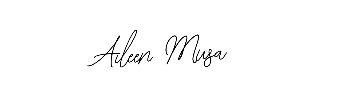 Bearetta-2O07w is a professional signature style that is perfect for those who want to add a touch of class to their signature. It is also a great choice for those who want to make their signature more unique. Get Aileen Musa name to fancy signature for free. Aileen Musa signature style 12 images and pictures png