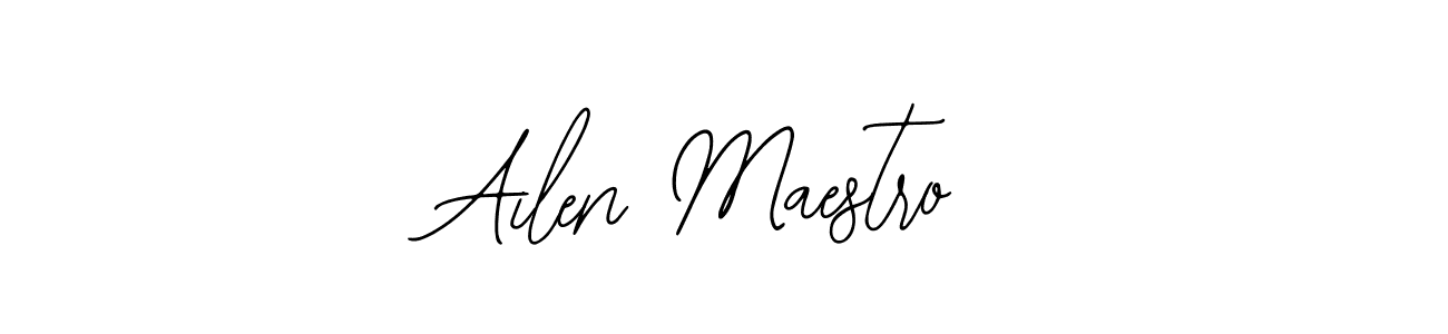 Similarly Bearetta-2O07w is the best handwritten signature design. Signature creator online .You can use it as an online autograph creator for name Ailen Maestro. Ailen Maestro signature style 12 images and pictures png