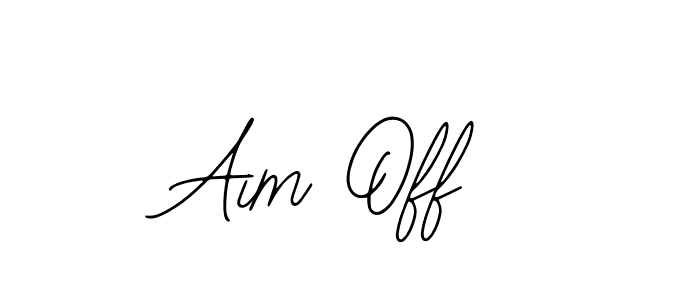 How to make Aim Off name signature. Use Bearetta-2O07w style for creating short signs online. This is the latest handwritten sign. Aim Off signature style 12 images and pictures png