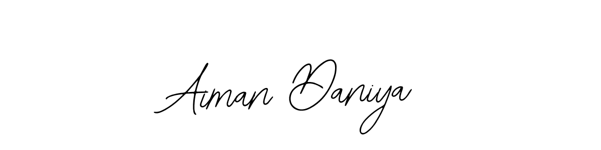 Make a beautiful signature design for name Aiman Daniya. With this signature (Bearetta-2O07w) style, you can create a handwritten signature for free. Aiman Daniya signature style 12 images and pictures png