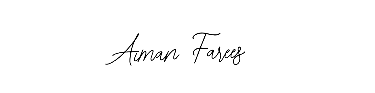Bearetta-2O07w is a professional signature style that is perfect for those who want to add a touch of class to their signature. It is also a great choice for those who want to make their signature more unique. Get Aiman Farees name to fancy signature for free. Aiman Farees signature style 12 images and pictures png