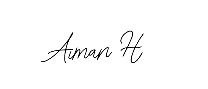 Make a beautiful signature design for name Aiman H. With this signature (Bearetta-2O07w) style, you can create a handwritten signature for free. Aiman H signature style 12 images and pictures png