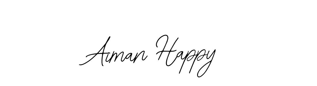 Similarly Bearetta-2O07w is the best handwritten signature design. Signature creator online .You can use it as an online autograph creator for name Aiman Happy. Aiman Happy signature style 12 images and pictures png