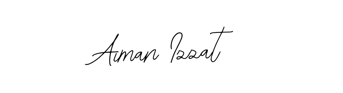 The best way (Bearetta-2O07w) to make a short signature is to pick only two or three words in your name. The name Aiman Izzat include a total of six letters. For converting this name. Aiman Izzat signature style 12 images and pictures png