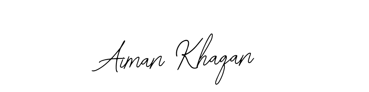 Make a beautiful signature design for name Aiman Khaqan. With this signature (Bearetta-2O07w) style, you can create a handwritten signature for free. Aiman Khaqan signature style 12 images and pictures png