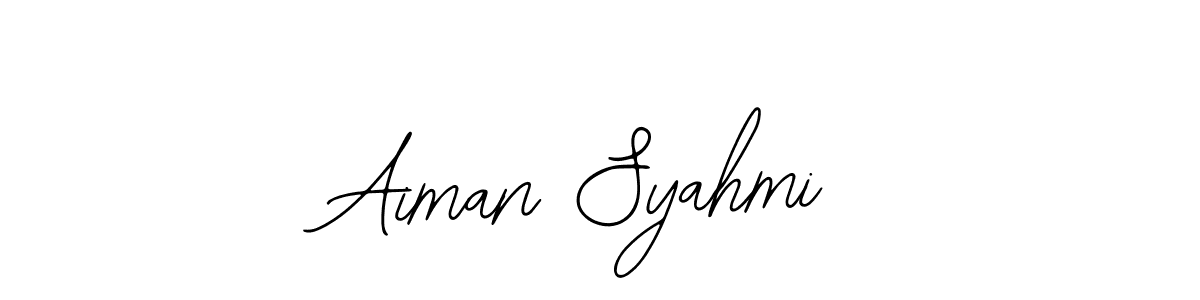 Similarly Bearetta-2O07w is the best handwritten signature design. Signature creator online .You can use it as an online autograph creator for name Aiman Syahmi. Aiman Syahmi signature style 12 images and pictures png