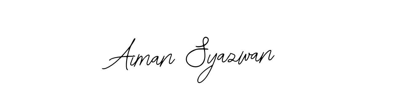 Once you've used our free online signature maker to create your best signature Bearetta-2O07w style, it's time to enjoy all of the benefits that Aiman Syazwan name signing documents. Aiman Syazwan signature style 12 images and pictures png
