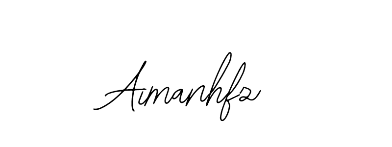 The best way (Bearetta-2O07w) to make a short signature is to pick only two or three words in your name. The name Aimanhfz include a total of six letters. For converting this name. Aimanhfz signature style 12 images and pictures png