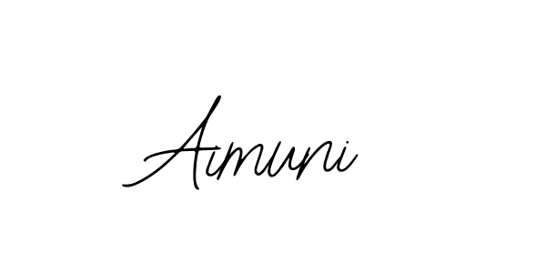 How to make Aimuni signature? Bearetta-2O07w is a professional autograph style. Create handwritten signature for Aimuni name. Aimuni signature style 12 images and pictures png