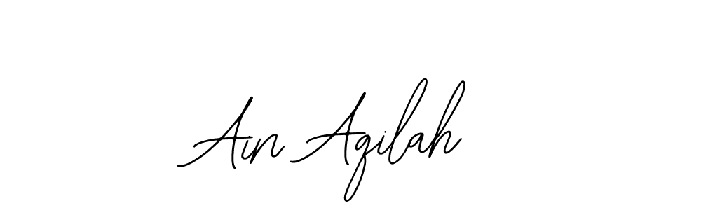 The best way (Bearetta-2O07w) to make a short signature is to pick only two or three words in your name. The name Ain Aqilah include a total of six letters. For converting this name. Ain Aqilah signature style 12 images and pictures png