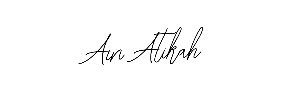Bearetta-2O07w is a professional signature style that is perfect for those who want to add a touch of class to their signature. It is also a great choice for those who want to make their signature more unique. Get Ain Atikah name to fancy signature for free. Ain Atikah signature style 12 images and pictures png