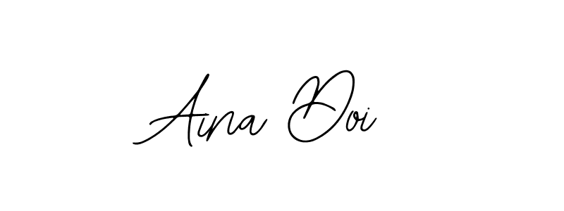 You should practise on your own different ways (Bearetta-2O07w) to write your name (Aina Doi) in signature. don't let someone else do it for you. Aina Doi signature style 12 images and pictures png