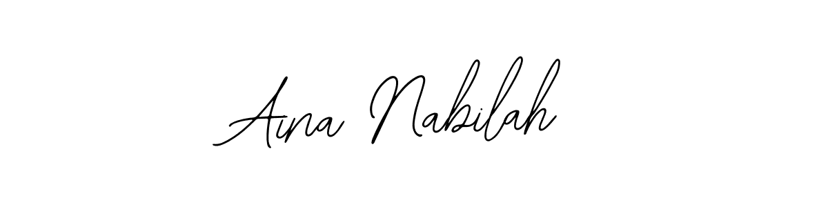 Use a signature maker to create a handwritten signature online. With this signature software, you can design (Bearetta-2O07w) your own signature for name Aina Nabilah. Aina Nabilah signature style 12 images and pictures png