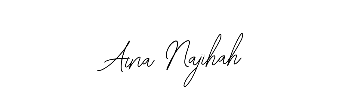 Similarly Bearetta-2O07w is the best handwritten signature design. Signature creator online .You can use it as an online autograph creator for name Aina Najihah. Aina Najihah signature style 12 images and pictures png
