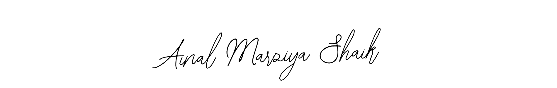 How to make Ainal Marziya Shaik signature? Bearetta-2O07w is a professional autograph style. Create handwritten signature for Ainal Marziya Shaik name. Ainal Marziya Shaik signature style 12 images and pictures png