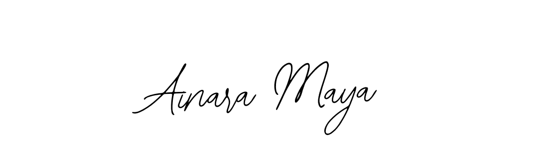 You should practise on your own different ways (Bearetta-2O07w) to write your name (Ainara Maya) in signature. don't let someone else do it for you. Ainara Maya signature style 12 images and pictures png