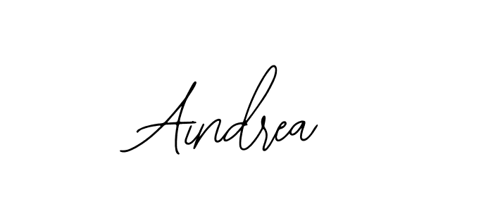 How to make Aindrea name signature. Use Bearetta-2O07w style for creating short signs online. This is the latest handwritten sign. Aindrea signature style 12 images and pictures png