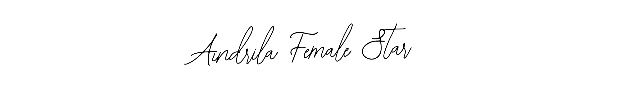 How to make Aindrila Female Star name signature. Use Bearetta-2O07w style for creating short signs online. This is the latest handwritten sign. Aindrila Female Star signature style 12 images and pictures png