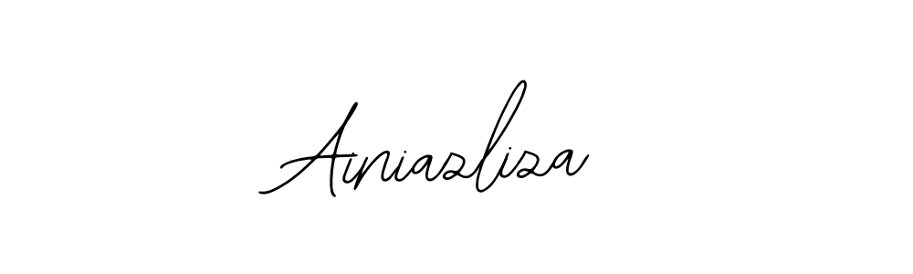 Bearetta-2O07w is a professional signature style that is perfect for those who want to add a touch of class to their signature. It is also a great choice for those who want to make their signature more unique. Get Ainiazliza name to fancy signature for free. Ainiazliza signature style 12 images and pictures png