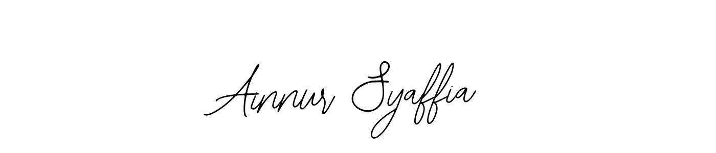 if you are searching for the best signature style for your name Ainnur Syaffia. so please give up your signature search. here we have designed multiple signature styles  using Bearetta-2O07w. Ainnur Syaffia signature style 12 images and pictures png