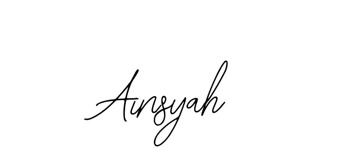 Create a beautiful signature design for name Ainsyah. With this signature (Bearetta-2O07w) fonts, you can make a handwritten signature for free. Ainsyah signature style 12 images and pictures png