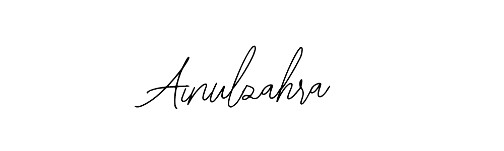 Use a signature maker to create a handwritten signature online. With this signature software, you can design (Bearetta-2O07w) your own signature for name Ainulzahra. Ainulzahra signature style 12 images and pictures png