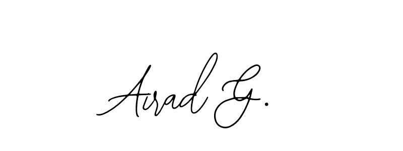 Make a beautiful signature design for name Airad G.. With this signature (Bearetta-2O07w) style, you can create a handwritten signature for free. Airad G. signature style 12 images and pictures png