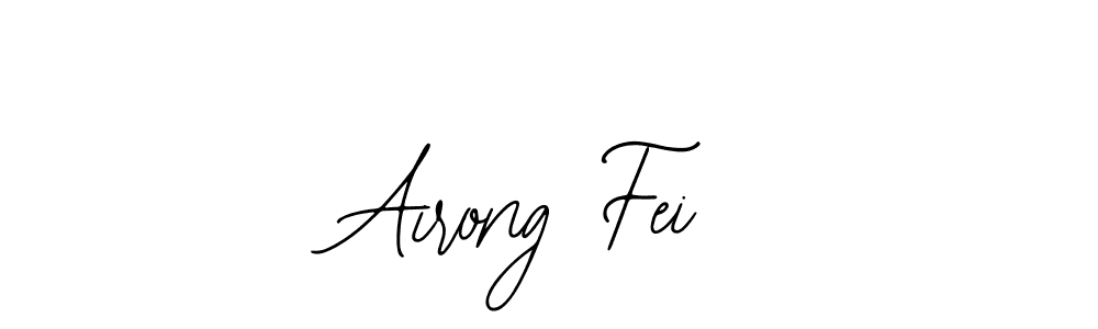 How to make Airong Fei name signature. Use Bearetta-2O07w style for creating short signs online. This is the latest handwritten sign. Airong Fei signature style 12 images and pictures png