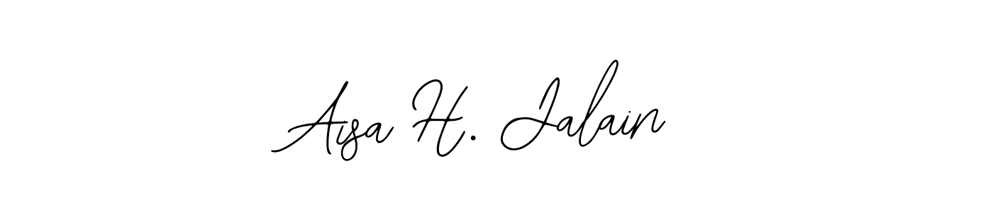 How to make Aisa H. Jalain name signature. Use Bearetta-2O07w style for creating short signs online. This is the latest handwritten sign. Aisa H. Jalain signature style 12 images and pictures png