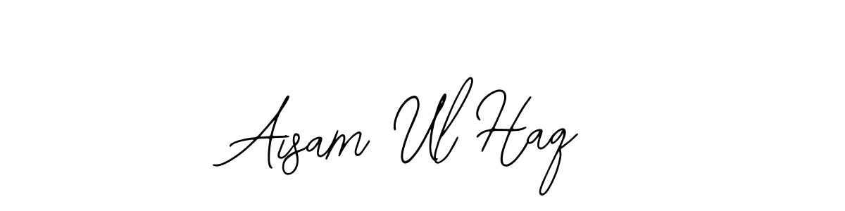 Use a signature maker to create a handwritten signature online. With this signature software, you can design (Bearetta-2O07w) your own signature for name Aisam Ul Haq. Aisam Ul Haq signature style 12 images and pictures png