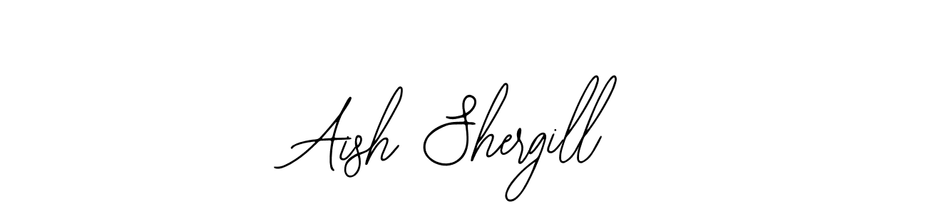 How to make Aish Shergill name signature. Use Bearetta-2O07w style for creating short signs online. This is the latest handwritten sign. Aish Shergill signature style 12 images and pictures png