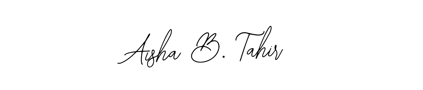 How to make Aisha B. Tahir name signature. Use Bearetta-2O07w style for creating short signs online. This is the latest handwritten sign. Aisha B. Tahir signature style 12 images and pictures png