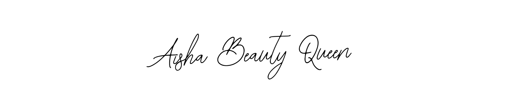 Use a signature maker to create a handwritten signature online. With this signature software, you can design (Bearetta-2O07w) your own signature for name Aisha Beauty Queen. Aisha Beauty Queen signature style 12 images and pictures png