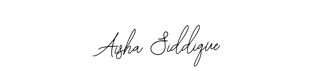 How to make Aisha Siddique name signature. Use Bearetta-2O07w style for creating short signs online. This is the latest handwritten sign. Aisha Siddique signature style 12 images and pictures png