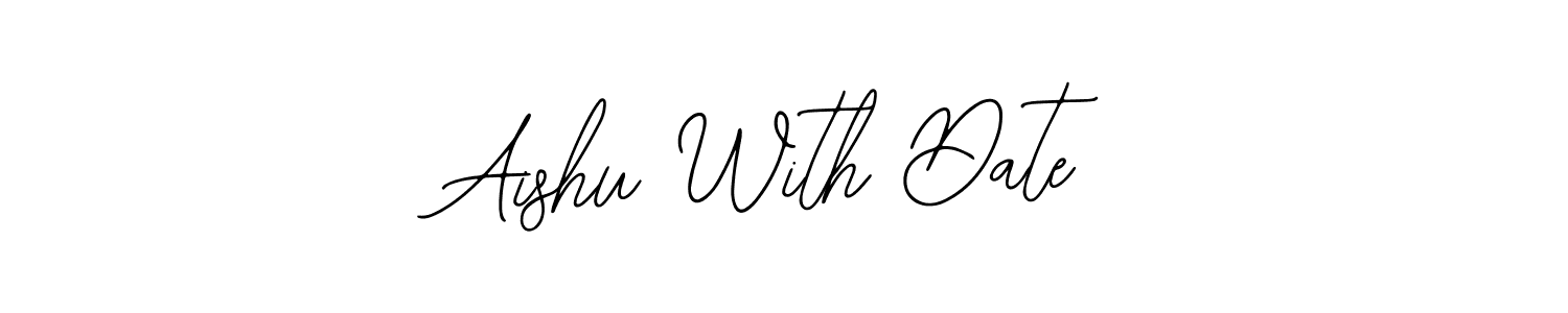 Also You can easily find your signature by using the search form. We will create Aishu With Date name handwritten signature images for you free of cost using Bearetta-2O07w sign style. Aishu With Date signature style 12 images and pictures png