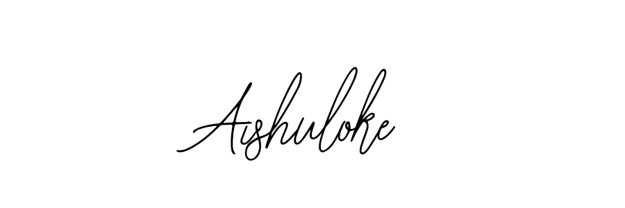 Use a signature maker to create a handwritten signature online. With this signature software, you can design (Bearetta-2O07w) your own signature for name Aishuloke. Aishuloke signature style 12 images and pictures png