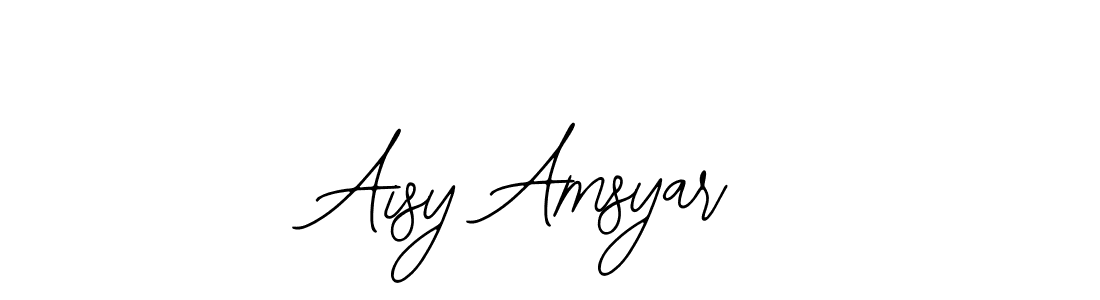 Also You can easily find your signature by using the search form. We will create Aisy Amsyar name handwritten signature images for you free of cost using Bearetta-2O07w sign style. Aisy Amsyar signature style 12 images and pictures png
