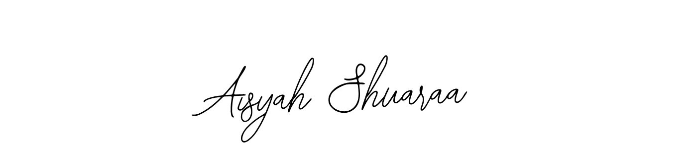 How to make Aisyah Shuaraa signature? Bearetta-2O07w is a professional autograph style. Create handwritten signature for Aisyah Shuaraa name. Aisyah Shuaraa signature style 12 images and pictures png