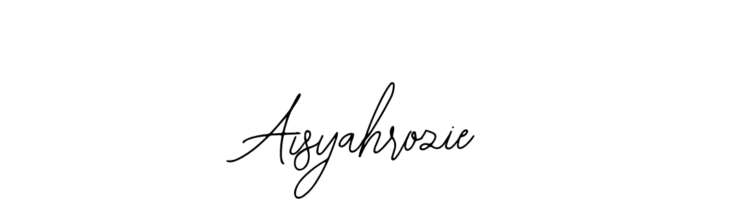 How to make Aisyahrozie name signature. Use Bearetta-2O07w style for creating short signs online. This is the latest handwritten sign. Aisyahrozie signature style 12 images and pictures png