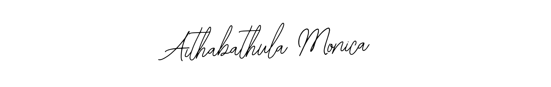 How to make Aithabathula Monica signature? Bearetta-2O07w is a professional autograph style. Create handwritten signature for Aithabathula Monica name. Aithabathula Monica signature style 12 images and pictures png