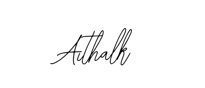 Use a signature maker to create a handwritten signature online. With this signature software, you can design (Bearetta-2O07w) your own signature for name Aithalk. Aithalk signature style 12 images and pictures png