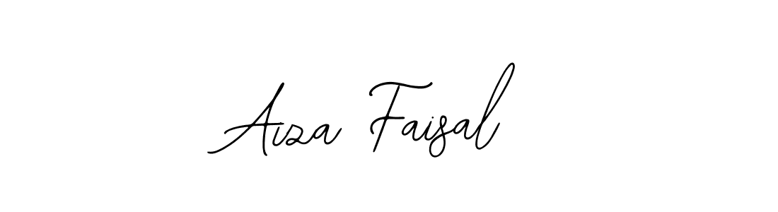 How to make Aiza Faisal name signature. Use Bearetta-2O07w style for creating short signs online. This is the latest handwritten sign. Aiza Faisal signature style 12 images and pictures png