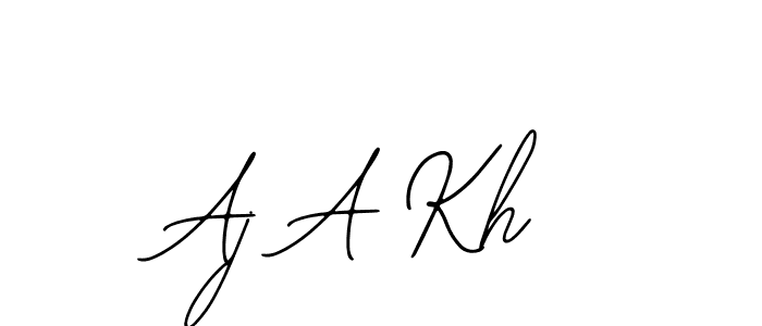 How to make Aj A Kh name signature. Use Bearetta-2O07w style for creating short signs online. This is the latest handwritten sign. Aj A Kh signature style 12 images and pictures png