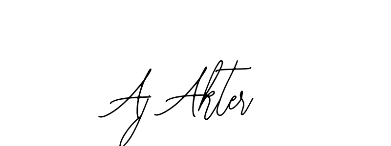 Use a signature maker to create a handwritten signature online. With this signature software, you can design (Bearetta-2O07w) your own signature for name Aj Akter. Aj Akter signature style 12 images and pictures png