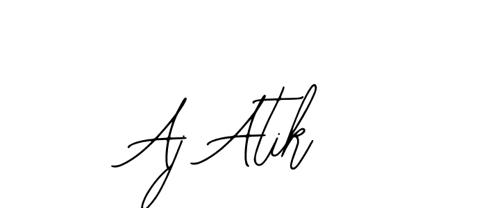 Similarly Bearetta-2O07w is the best handwritten signature design. Signature creator online .You can use it as an online autograph creator for name Aj Atik. Aj Atik signature style 12 images and pictures png