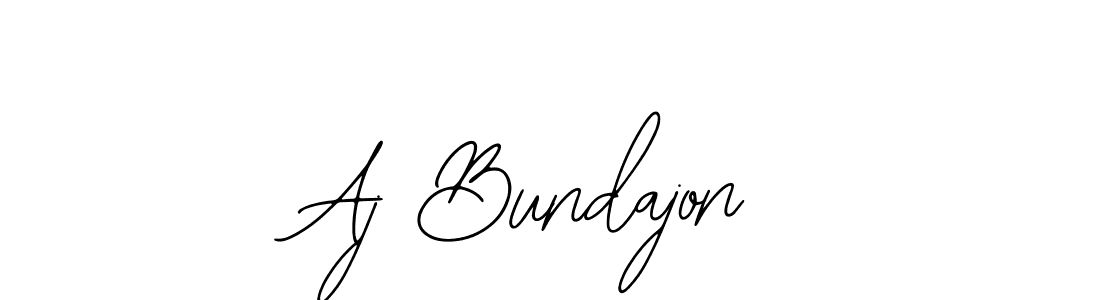 Design your own signature with our free online signature maker. With this signature software, you can create a handwritten (Bearetta-2O07w) signature for name Aj Bundajon. Aj Bundajon signature style 12 images and pictures png