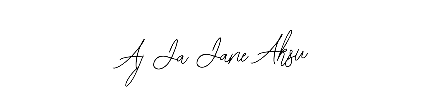 Use a signature maker to create a handwritten signature online. With this signature software, you can design (Bearetta-2O07w) your own signature for name Aj Ja Jane Aksu. Aj Ja Jane Aksu signature style 12 images and pictures png