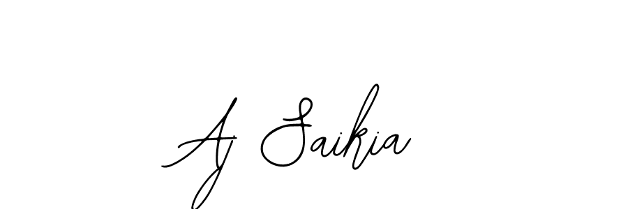 How to make Aj Saikia signature? Bearetta-2O07w is a professional autograph style. Create handwritten signature for Aj Saikia name. Aj Saikia signature style 12 images and pictures png