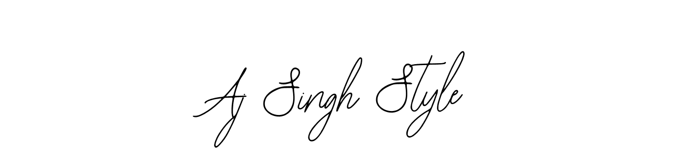 It looks lik you need a new signature style for name Aj Singh Style. Design unique handwritten (Bearetta-2O07w) signature with our free signature maker in just a few clicks. Aj Singh Style signature style 12 images and pictures png